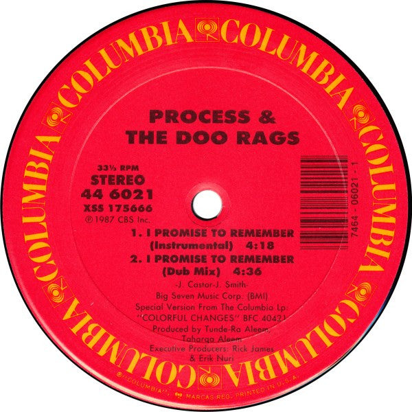 Process And The Doo Rags : I Promise To Remember (12", Single)