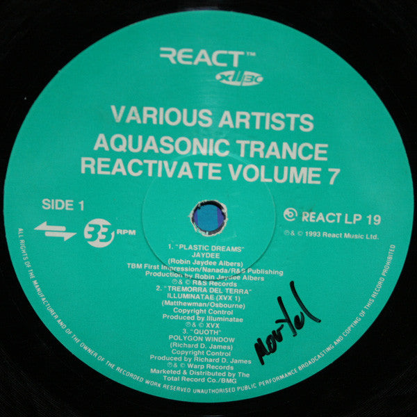 Various : Reactivate 7 - Aquasonic Trance (2xLP, Comp)