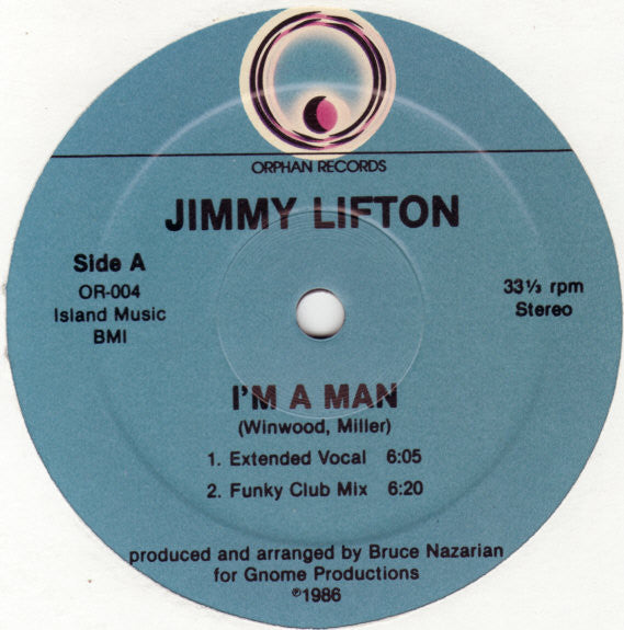Jimmy Lifton : I'm A Man (12")