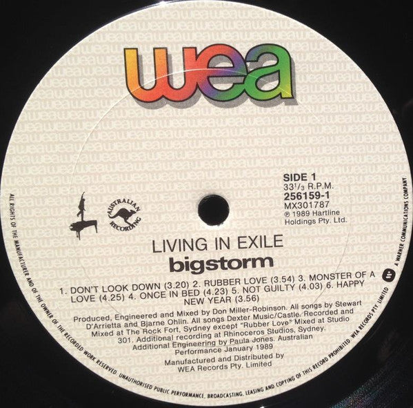 Bigstorm : Living In Exile (LP, Album, Gat)