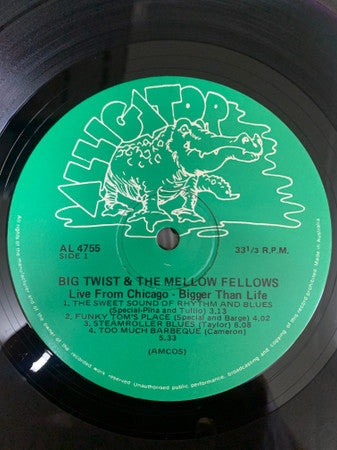 Big Twist And The Mellow Fellows : Live From Chicago! Bigger Than Life!! (LP, Album)