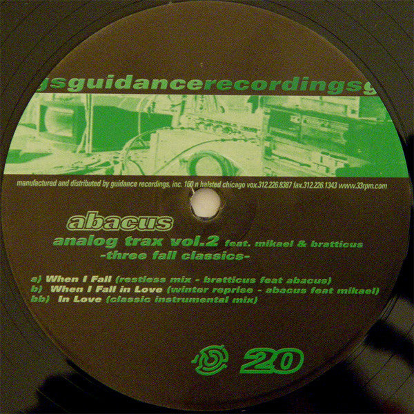 Abacus Feat. Mikael* &amp; Bratticus : Analog Trax Vol. 2 (12")