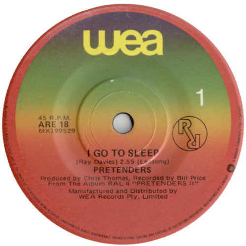 The Pretenders : I Go To Sleep (7", Single)
