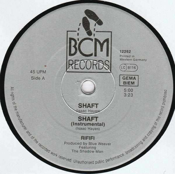 Rififi : (Theme From) Shaft '89 (12")