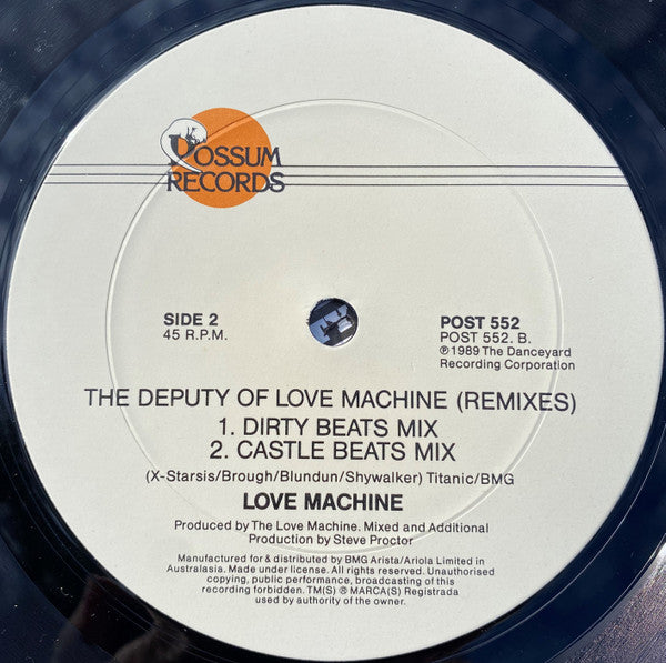 Love Machine (3) : Deputy Of Love Machine (Remix) (12", Single)