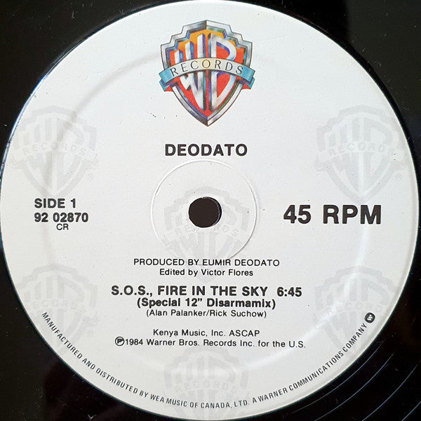 Eumir Deodato : S.O.S. Fire In The Sky (12", Maxi)