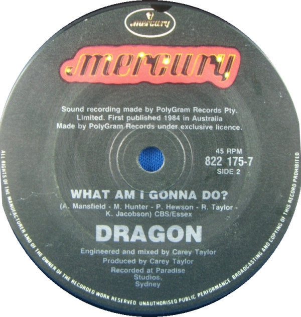 Dragon (5) : Cry (7", Single)