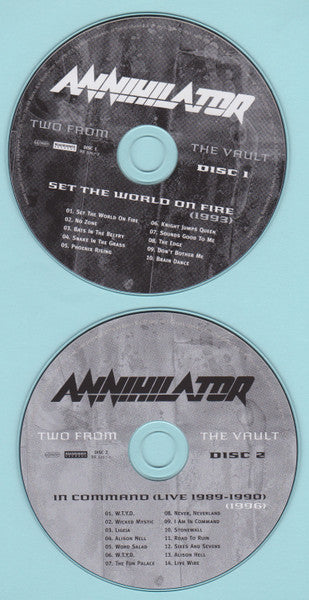 Annihilator (2) : Set The World On Fire / In Command (Live 1989-1990) (2xCD, Album, RE + Comp)