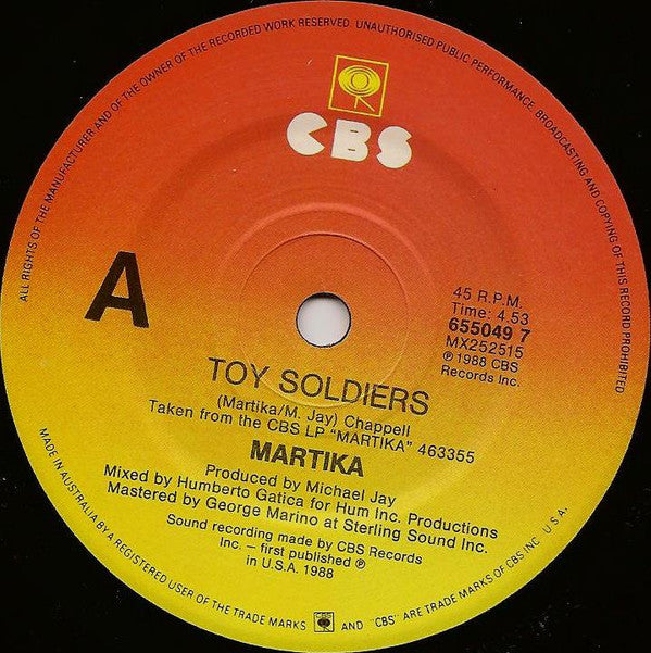 Martika : Toy Soldiers (7", Single)