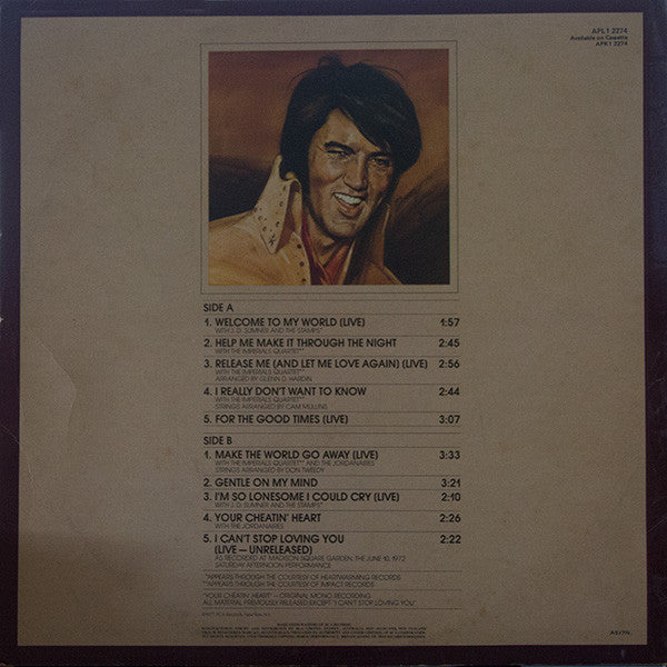 Elvis Presley : Welcome To My World (LP)