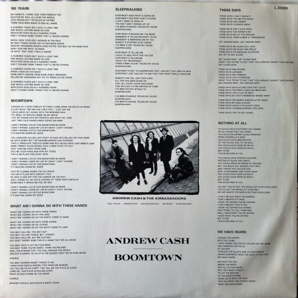 Andrew Cash : Boomtown (LP, Album)