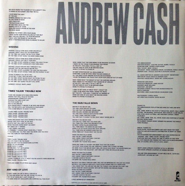 Andrew Cash : Boomtown (LP, Album)