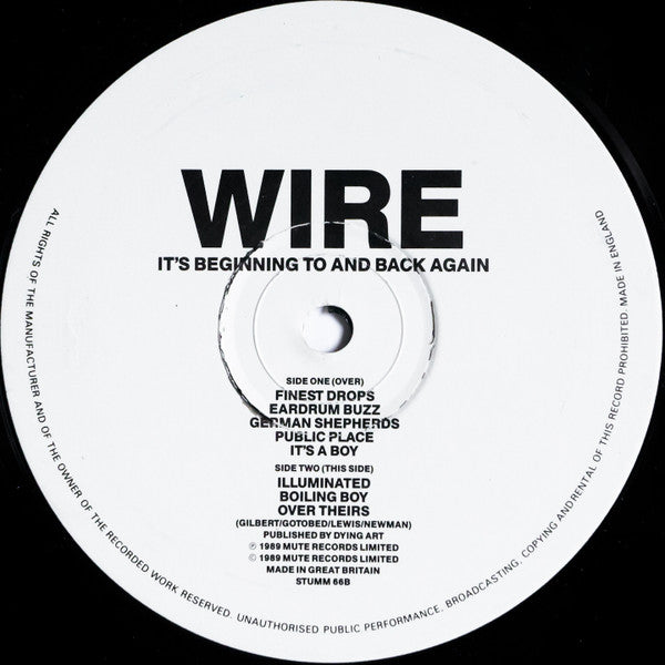 Wire : It's Beginning To And Back Again (LP, Album)