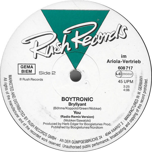 Boytronic : You (Special '86 Remix) (12")