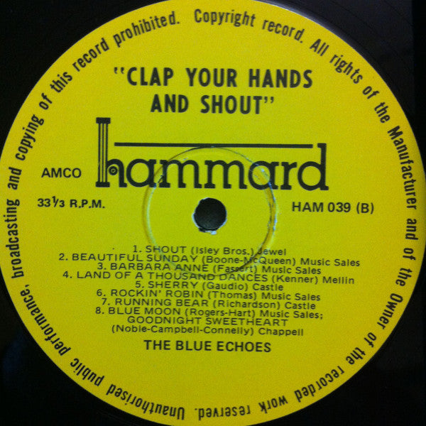 The Blue Echoes (3) : Clap Your Hands And Shout (LP, Album)