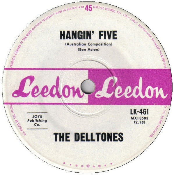 The Delltones : Hangin' Five (7", Single)