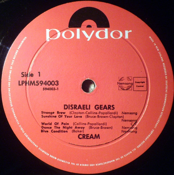 Cream (2) : Disraeli Gears (LP, Album, Mono)