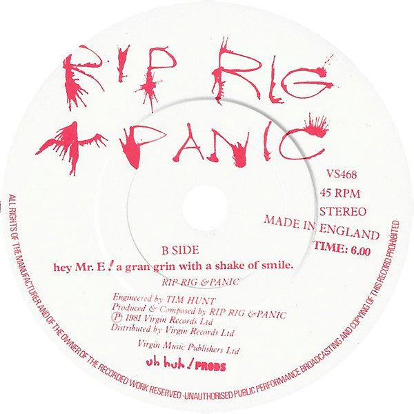 Rip Rig & Panic : Bob Hope Takes Risks (7")