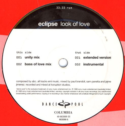 Eclipse (31) : The Look Of Love (12")