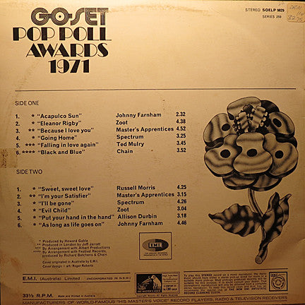 Various : Go-Set Pop Poll Awards 1971 (LP, Comp)