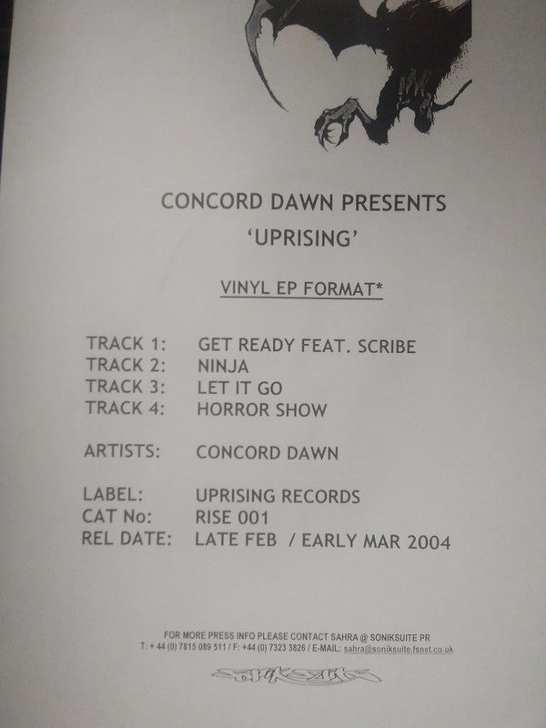 Concord Dawn : Uprising (2x12", EP, W/Lbl)