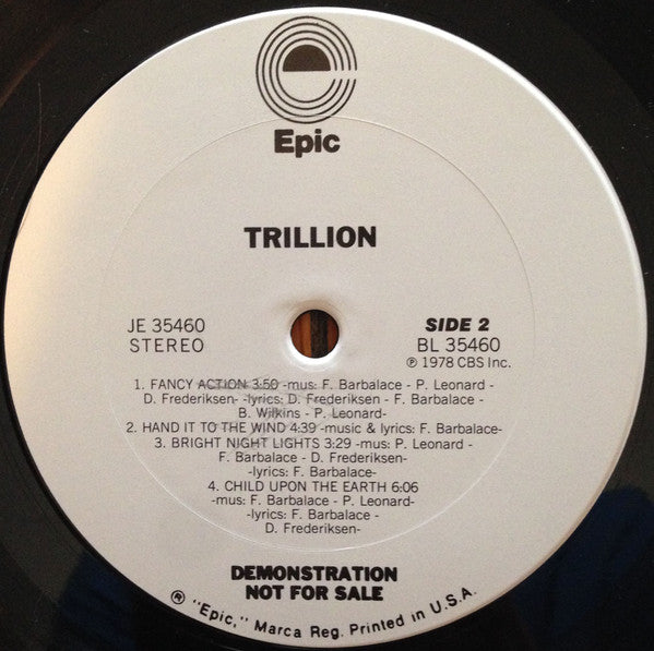 Trillion (3) : Trillion (LP, Album, Promo)