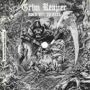 Grim Reaper (3) : Rock You To Hell (Flexi, 7", Card, Smplr)