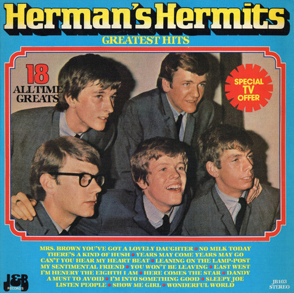 Herman&#39;s Hermits : Greatest Hits (LP, Comp)