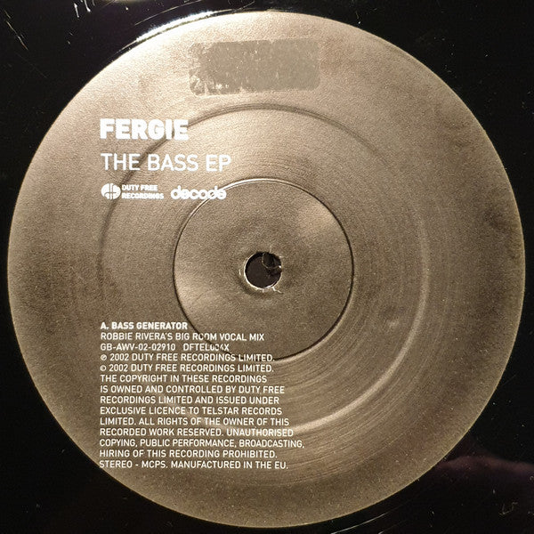 Fergie : The Bass EP (12", EP)