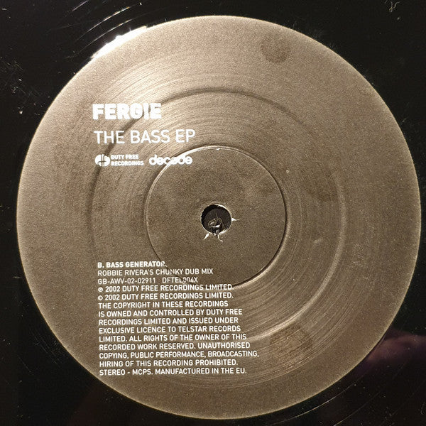 Fergie : The Bass EP (12", EP)