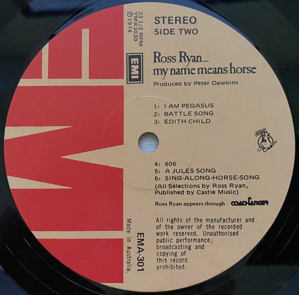 Ross Ryan : ...My Name Means Horse (LP, Album, Gat)