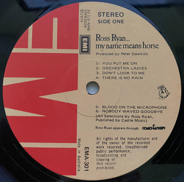 Ross Ryan : ...My Name Means Horse (LP, Album, Gat)