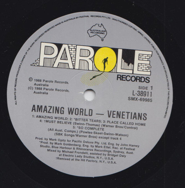 The Venetians : Amazing World (LP, Album)