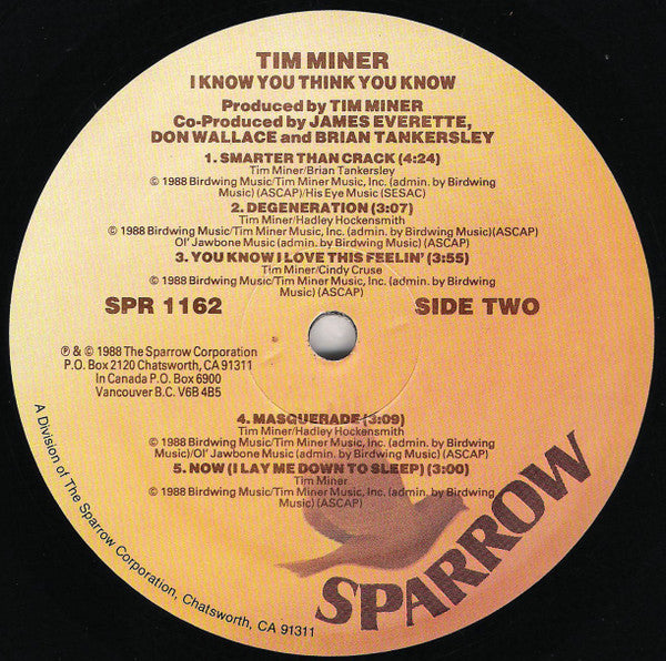 Tim Miner : I Know You Think You Know (LP, Album)