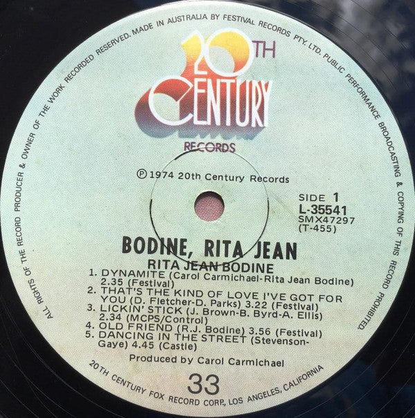 Rita Jean Bodine : Bodine, Rita Jean (LP, Album)