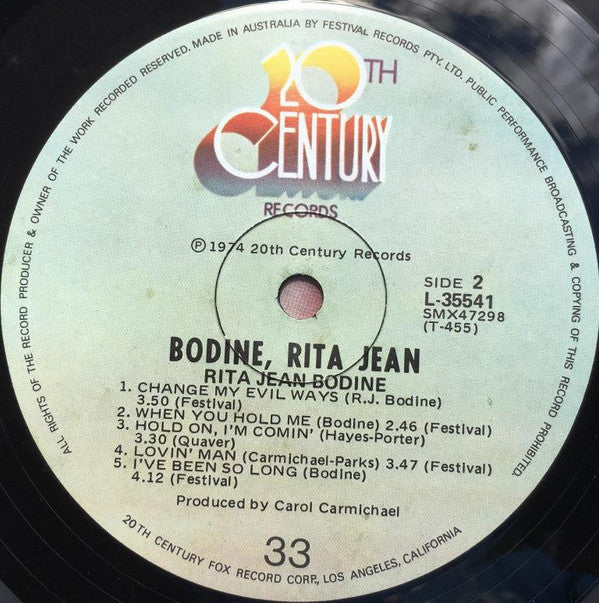 Rita Jean Bodine : Bodine, Rita Jean (LP, Album)