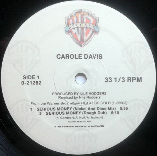 Carole Davis : Serious Money (12", Maxi)