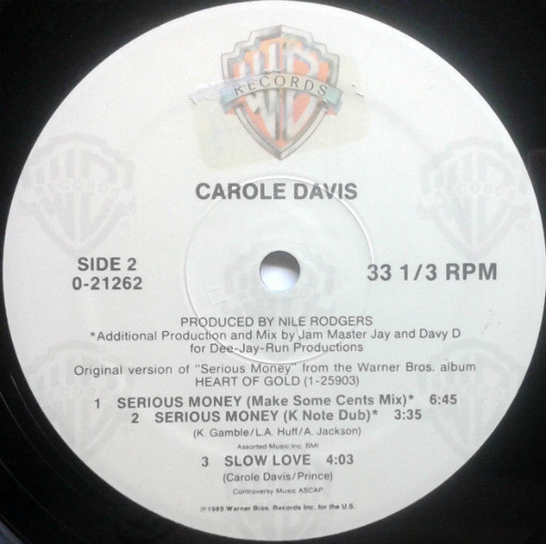 Carole Davis : Serious Money (12", Maxi)