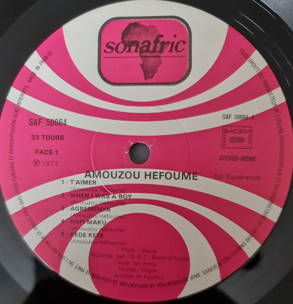 Amouzou Hefoume : Amouzou Hefoume (LP)