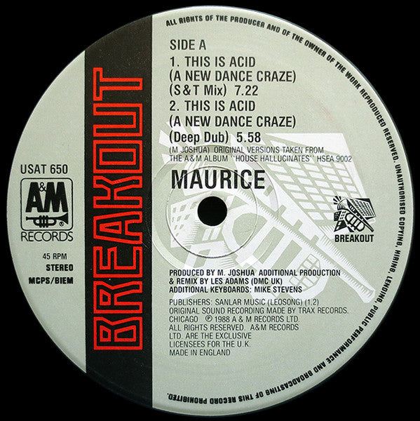Maurice* : This Is Acid (A New Dance Craze) (12")