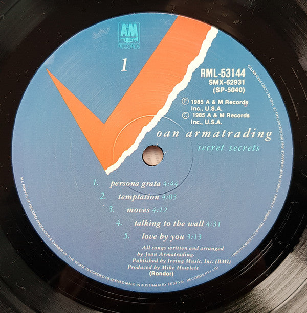 Joan Armatrading : Secret Secrets (LP, Album)