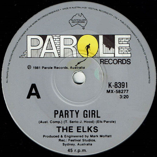 The Elks (2) : Party Girl (7", Single)