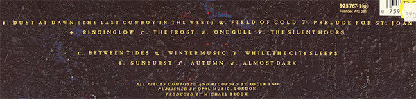 Roger Eno : Between Tides (LP, Album)