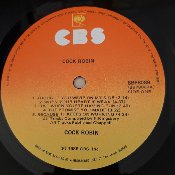 Cock Robin : Cock Robin (LP, Album)