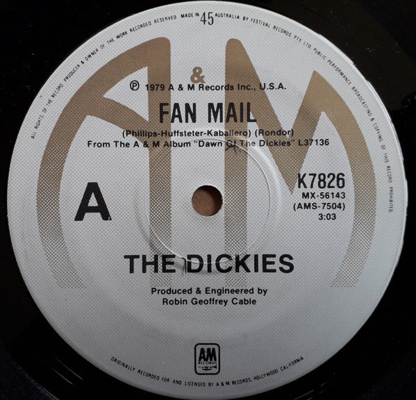 The Dickies : Fan Mail (7&quot;)