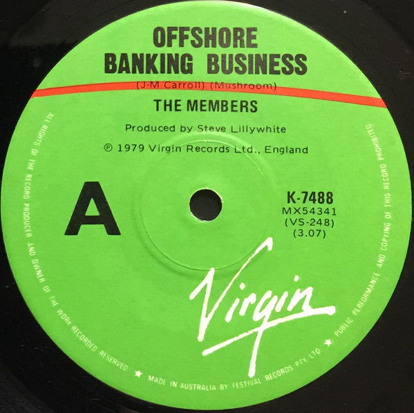 The Members : Offshore Banking Business (7", Single)
