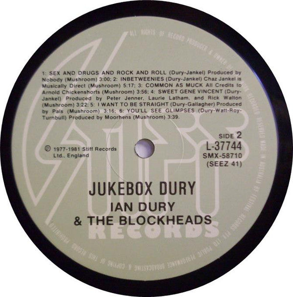 Ian Dury And The Blockheads : Jukebox Dury (LP, Comp)