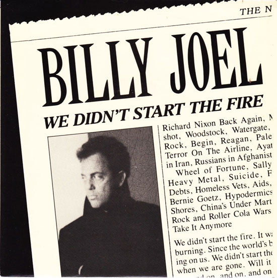 Billy Joel : We Didn&#39;t Start The Fire (7&quot;, Single)