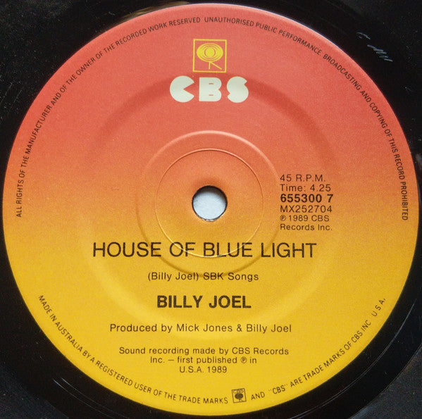 Billy Joel : We Didn't Start The Fire (7", Single)