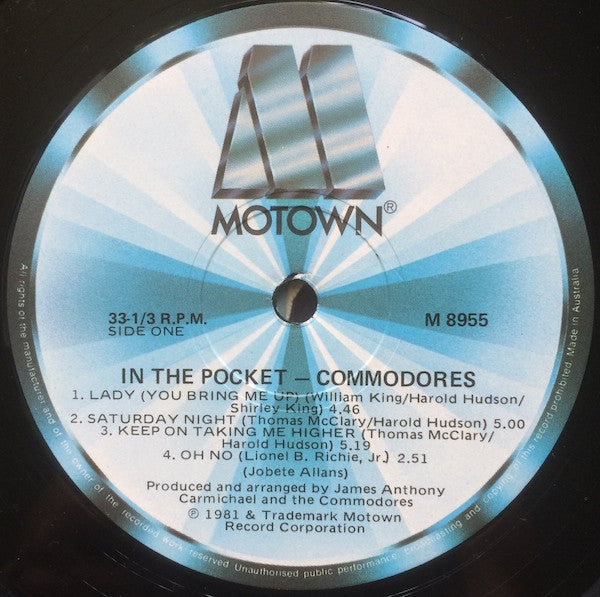 Commodores : In The Pocket (LP, Album)
